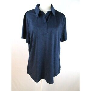 Under Armour Heat Gear Golf Navy Blue Women 2XL Collar Short Sleeves 28-707